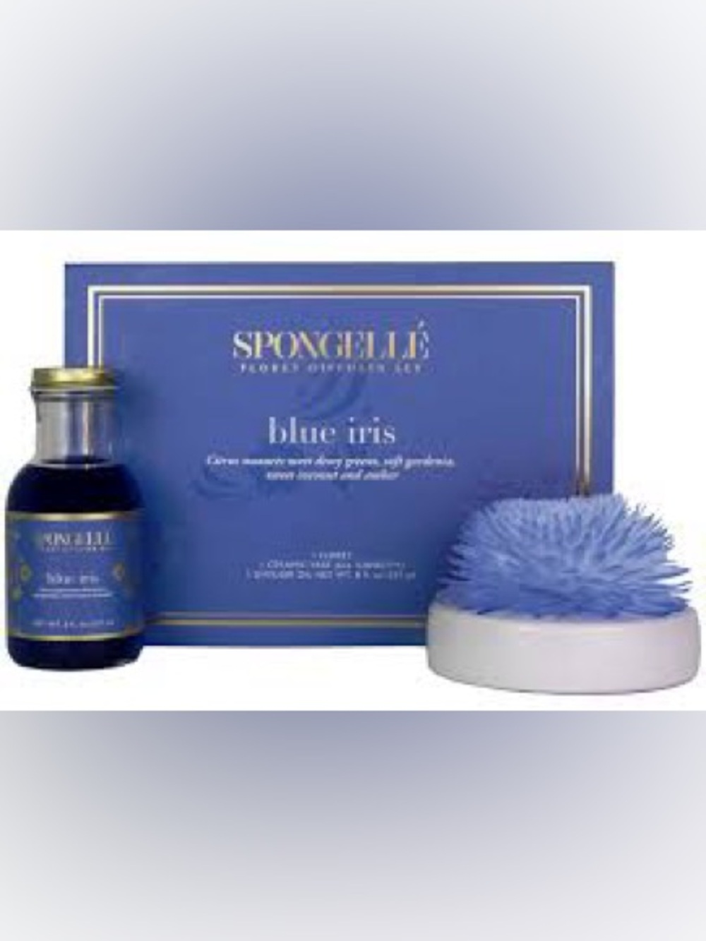 Spongelle Blue Iris Floret Diffuser Set, NIB